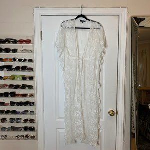 White Lace Beach Coverup